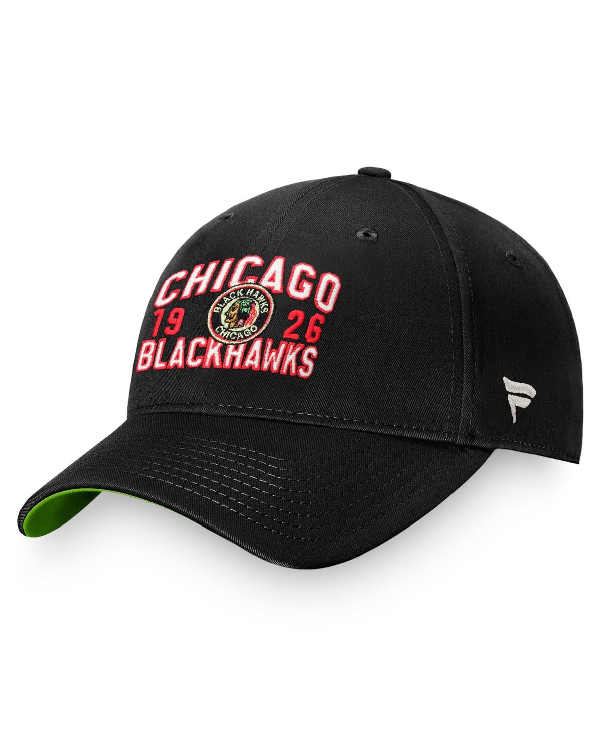 Fanatics Men's  Black Chicago Blackhawks True Classic Retro Adjustable Hat