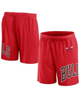 Men's Red Chicago Bulls Free Throw Mesh Shorts