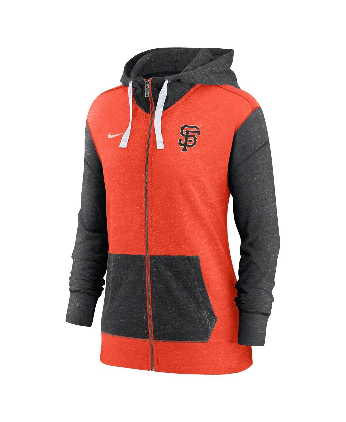 Shop Nike Women's  Orange San Francisco Giants Full-zip Hoodie