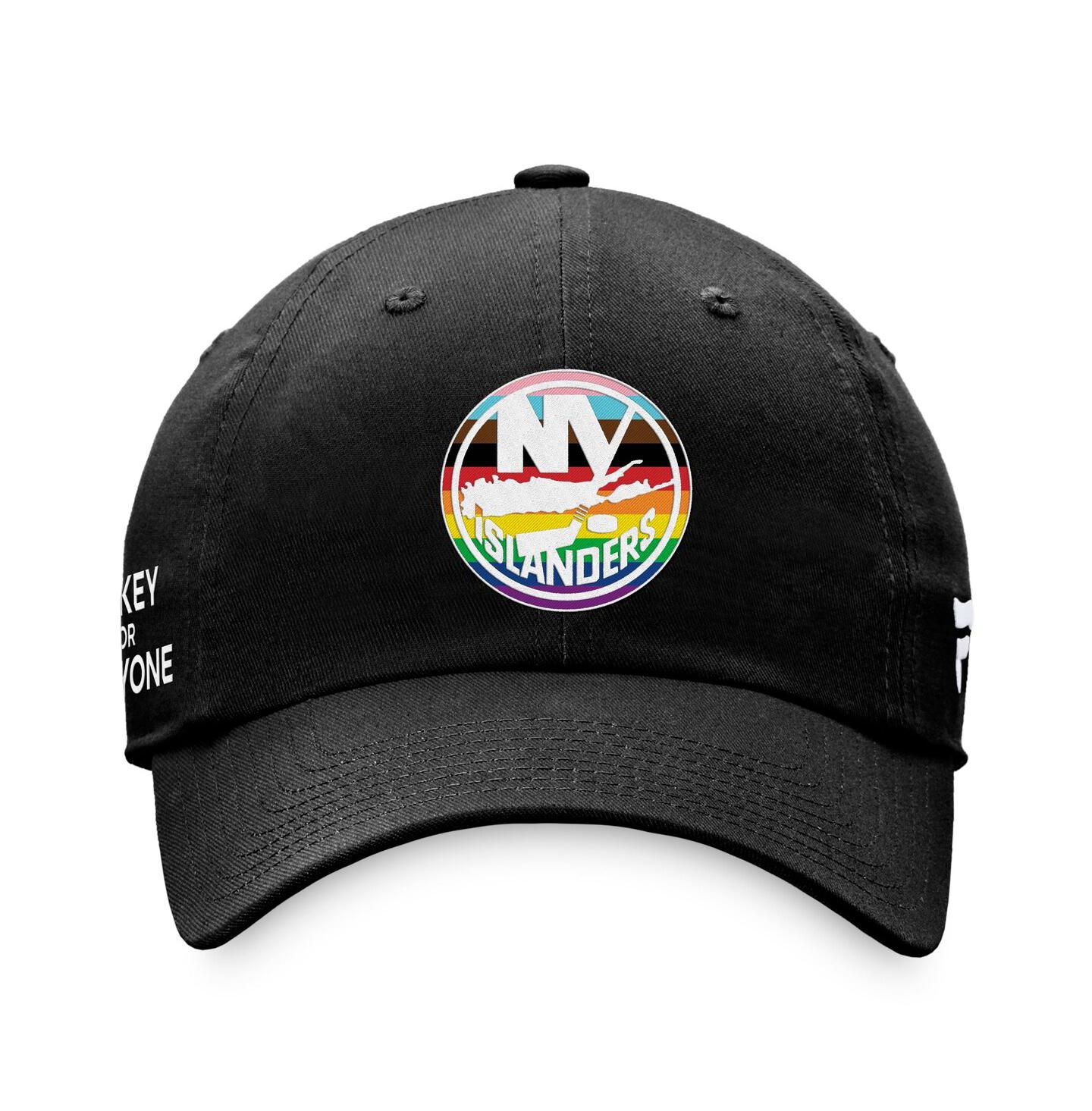 Мужская кепка Fanatics Black New York Islanders Team Logo Pride Adjustable Hat — фото 3