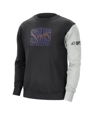 Men's Black, Heather Gray Phoenix Suns Courtside Versus Force & Flight Pullover Sweatshirt