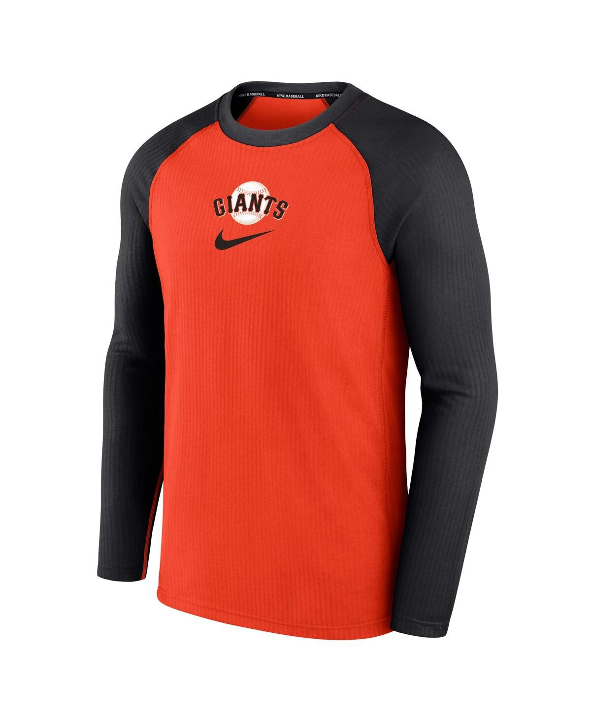 Men's NikeSan Francisco Giants Authentic Collection Game Raglan Performance Long Sleeve T-shirt - Orange