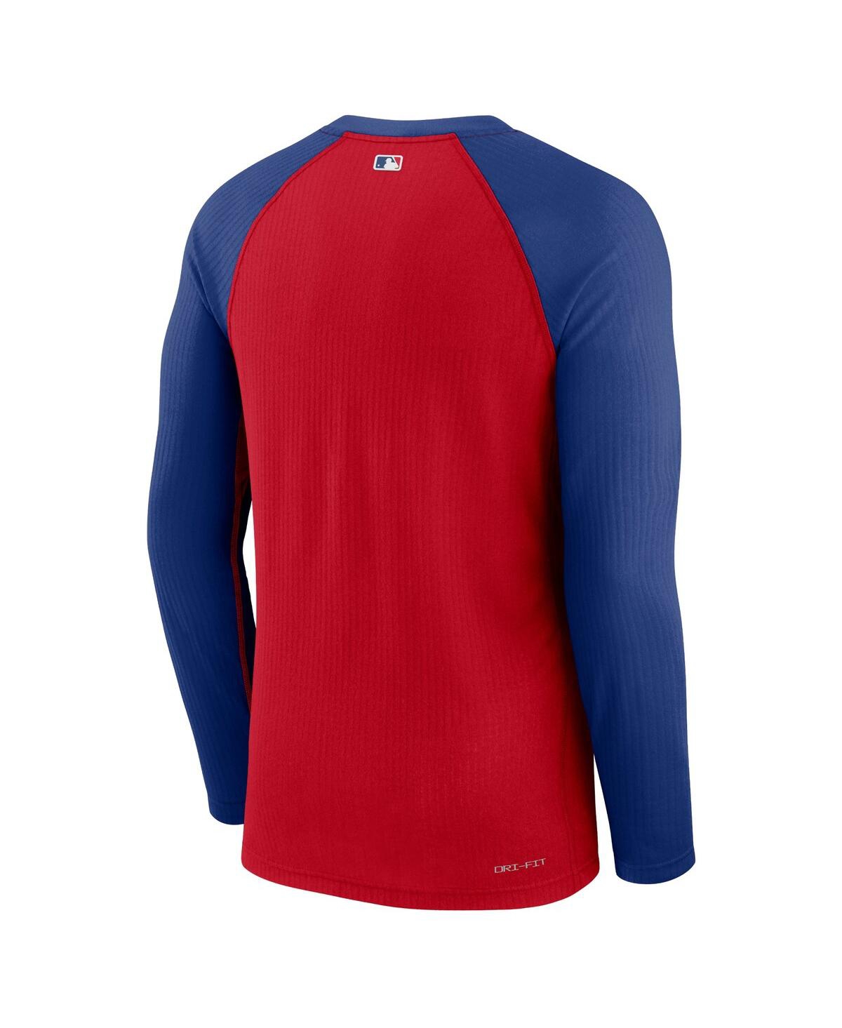 Shop Nike Men's  Red Chicago Cubs Authentic Collection Game Raglan Performance Long Sleeve T-shirt