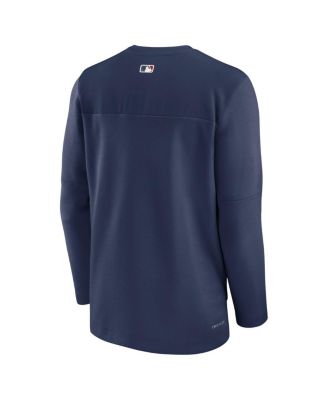 Men's Navy Tampa Bay Rays Authentic Collection Game Time Performance Half-Zip Top