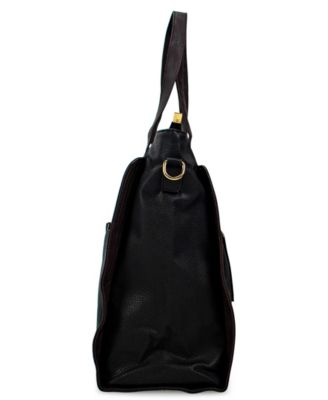 Rose Faux Leather Tote Weekender Carry-On