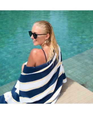 Oversized 600 GSM Ringspun Cotton Luxury Beach Towel, 35" x 70"