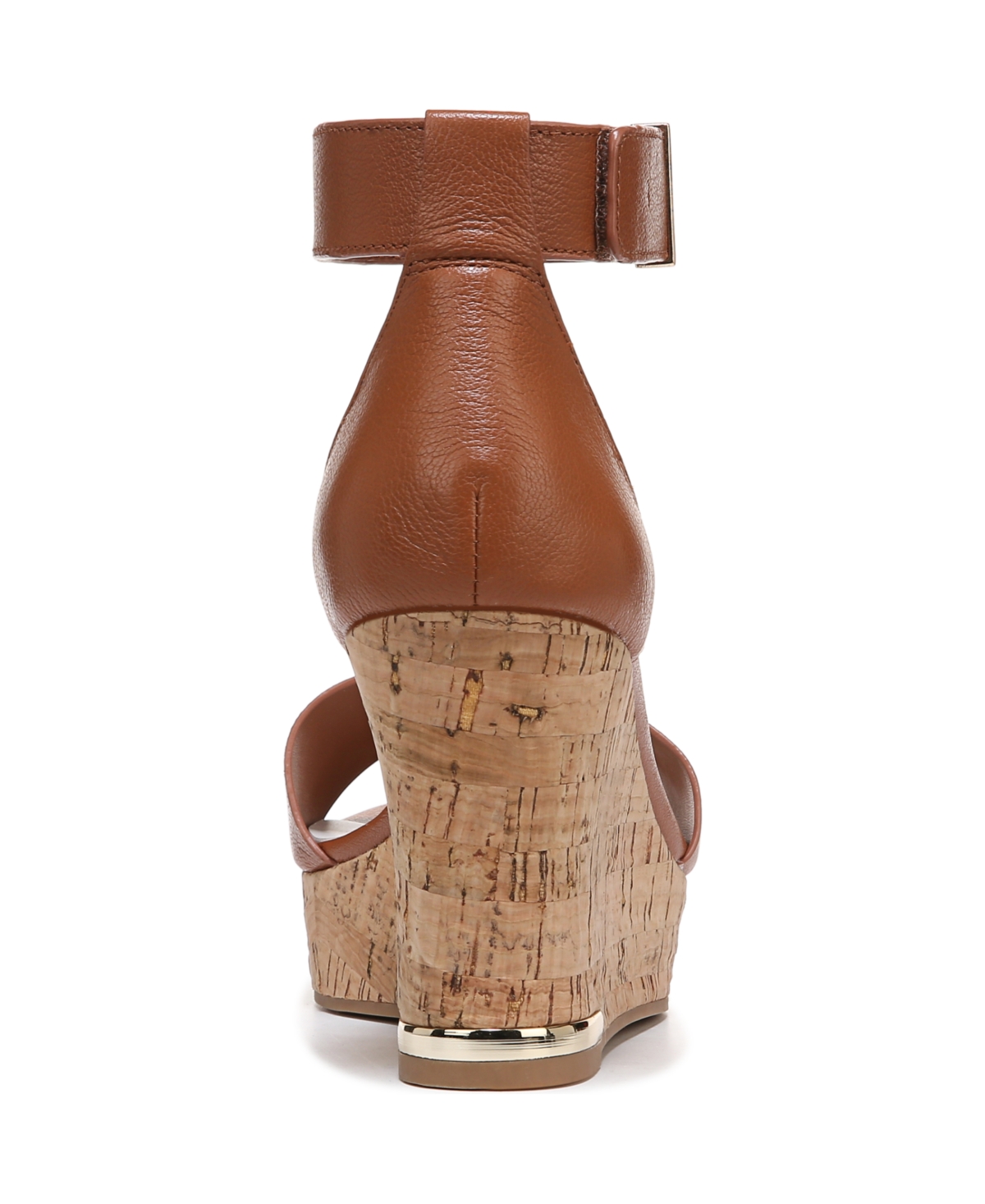 Shop Franco Sarto Women's Clemens Cork Wedge Sandals In Cognac Brown Leather