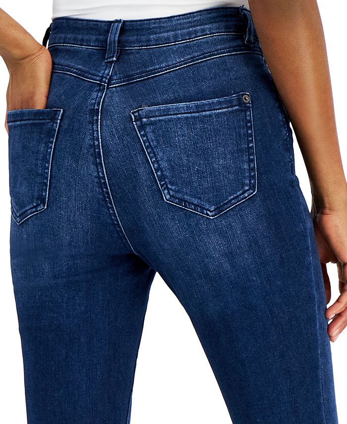 I.N.C. International Concepts Women's Curvy Frayed-Hem Skinny Jeans ...