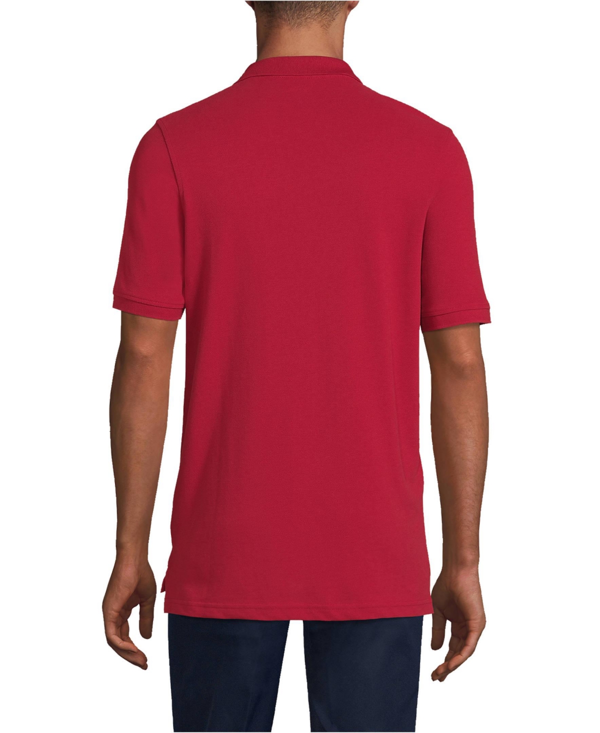 Lands' End Men's School Uniform Short Sleeve Mesh Polo Shirt