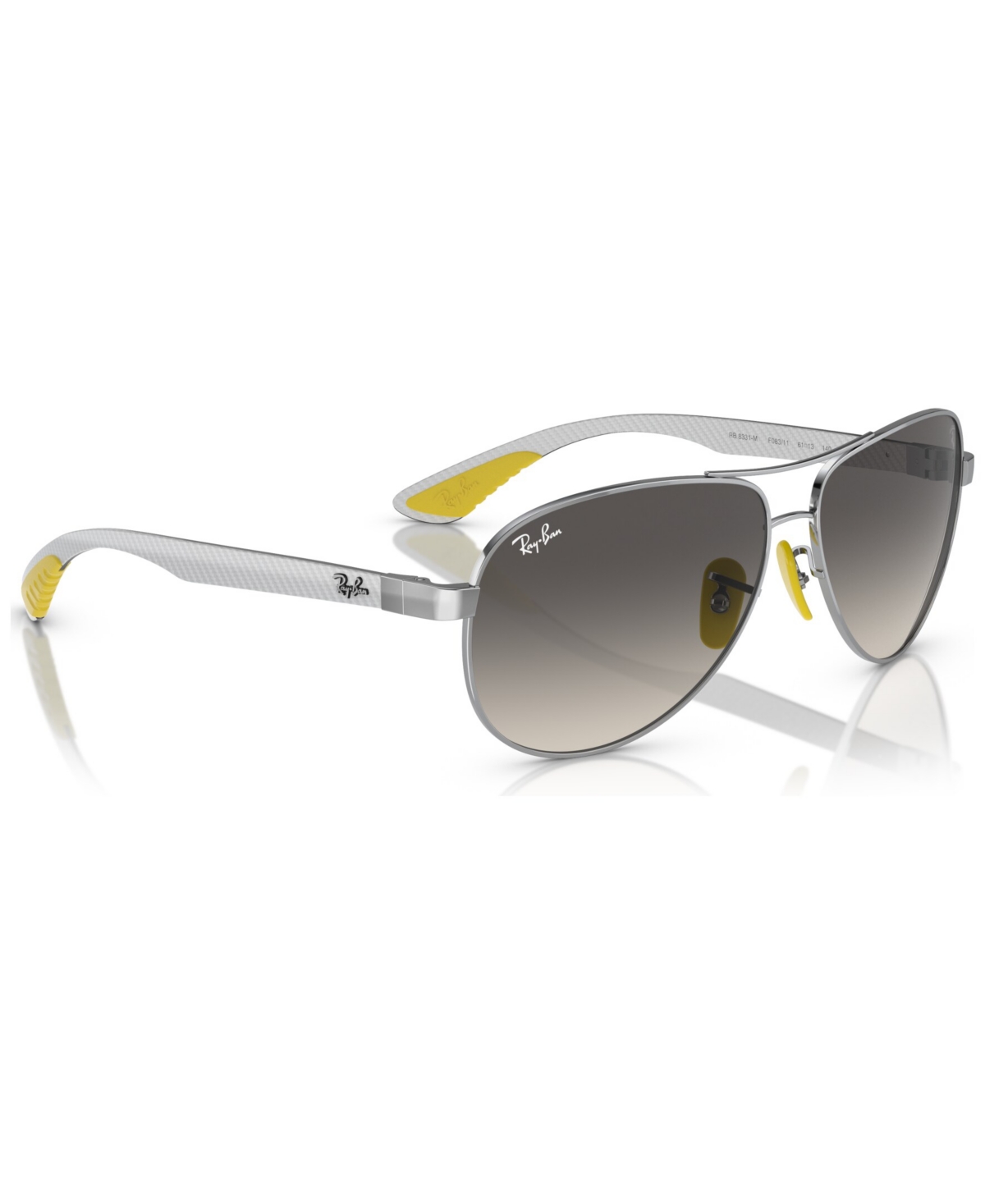 Shop Ray Ban Men's Sunglasses, Rb8331m Scuderia Ferrari Collection In Silver-tone