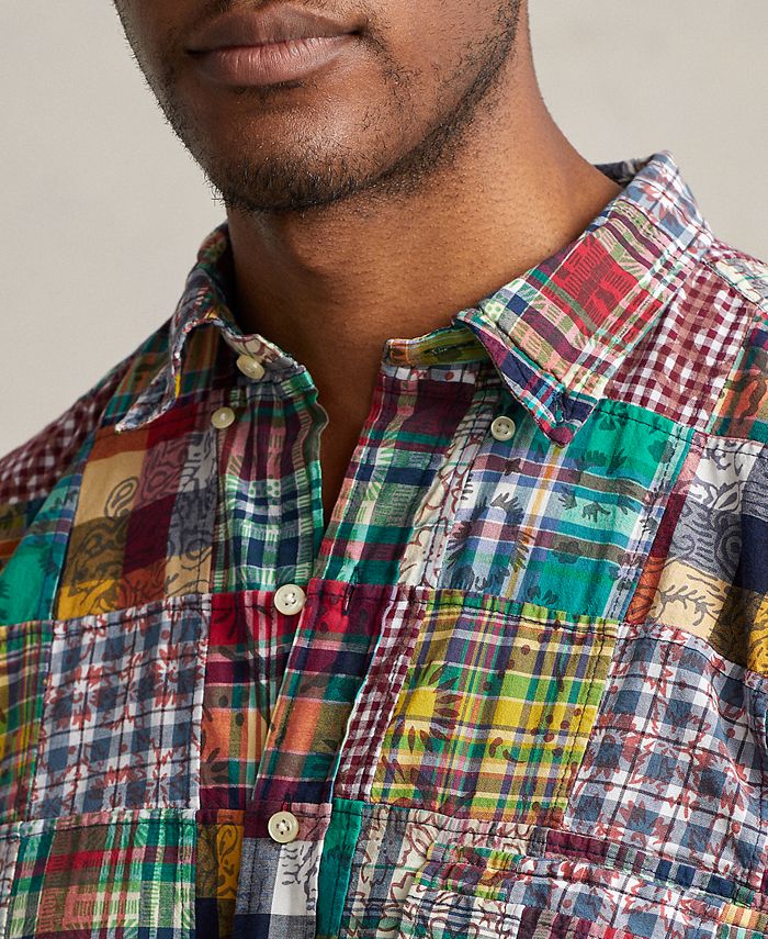 Polo Ralph Lauren Men's Big & Tall Patchwork Madras Shirt Macy's