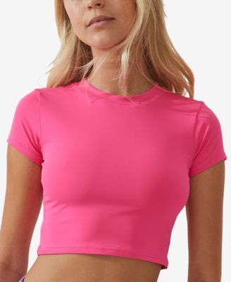 COTTON ON - Women's Swim Cropped Crewneck T-Shirt