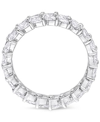 Moissanite Marquise Eternity Band (4-1/5 ct. t.w.) in Sterling Silver