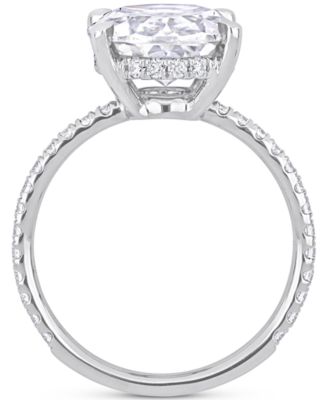 Moissanite Oval Ring (4-7/8 ct. t.w.) in 10k White Gold