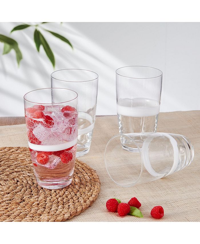 Fitz And Floyd Organic Band 19-Oz Highball Glasses, Set Of 4 - Wayfair