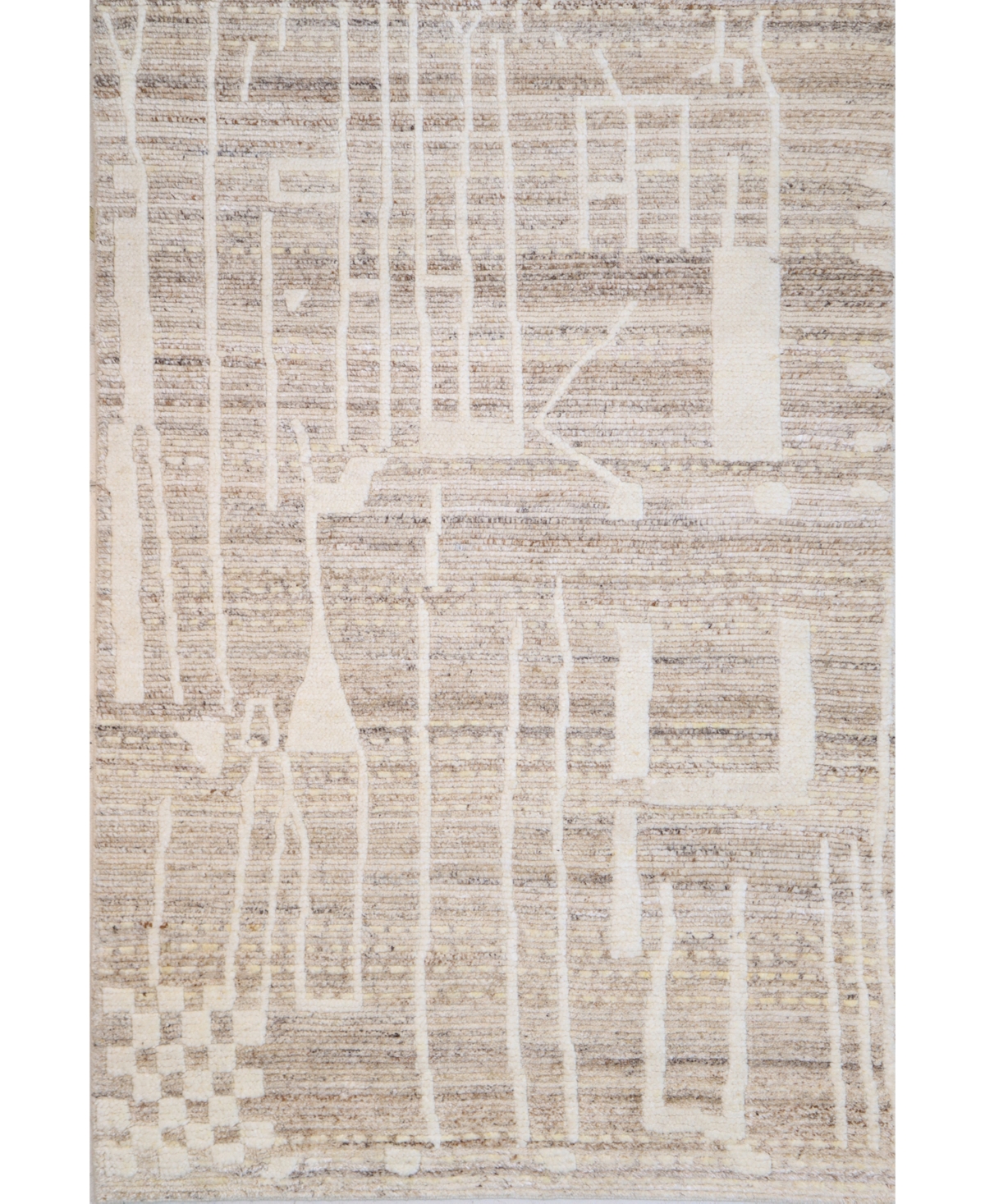 Bb Rugs Natural Wool Nwl27 5' X 7'6" Area Rug In Camel