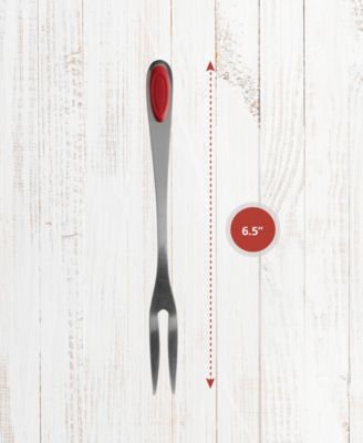 Set of 8 Stainless Steel and Silicone Forks