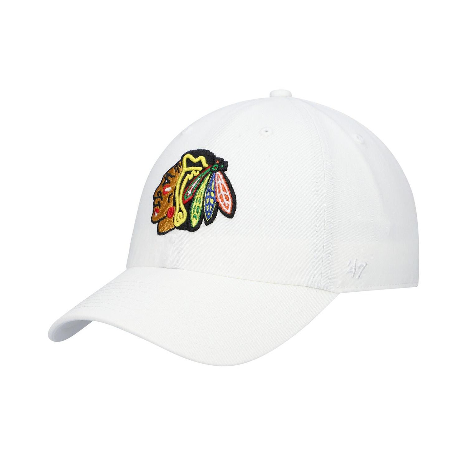Men's White Chicago Blackhawks Team Clean Up Adjustable Hat