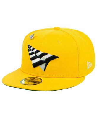 Men s New Era Yellow Paper Planes 59FIFTY Logo Fitted Hat Macy s