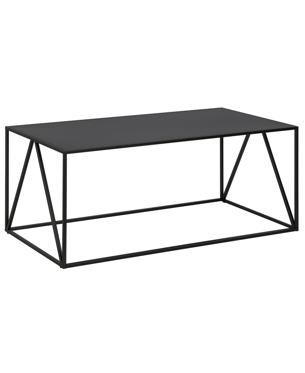 Hudson & Canal Pia 45" Wide Metal Rectangular Coffee Table In Blackened Bronze