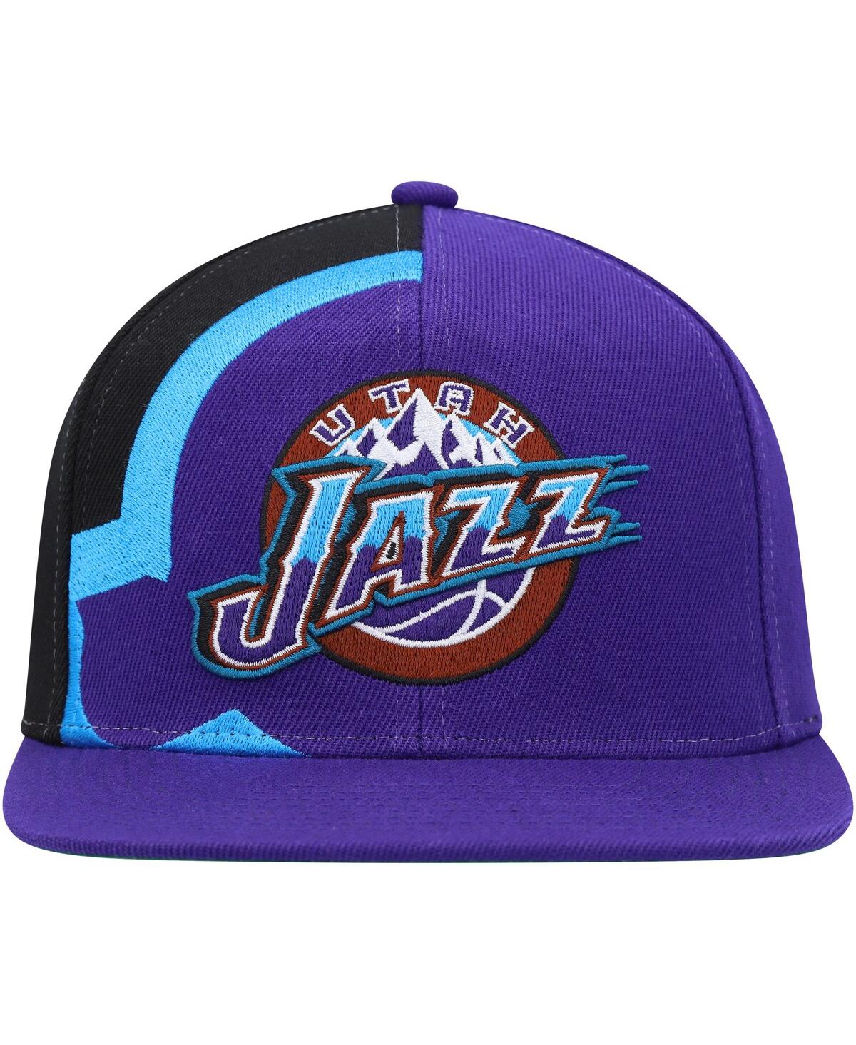 Shop Mitchell & Ness Men's  Purple Utah Jazz Hardwood Classics Retroline Snapback Hat