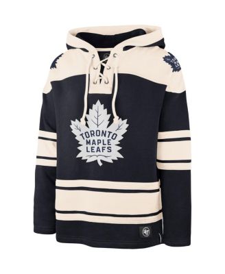Men's Navy, Cream Toronto Maple Leafs Superior Lacer Pullover Hoodie