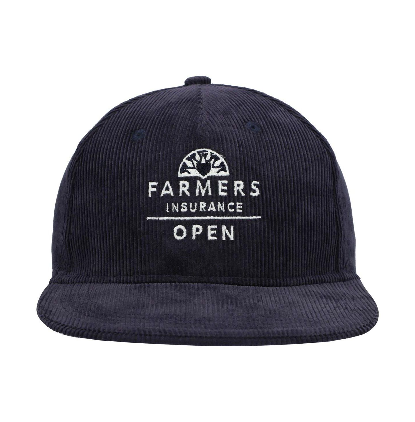 Мужская кепка Ahead Navy Farmers Insurance Open Moby Snapback Hat — фото 3