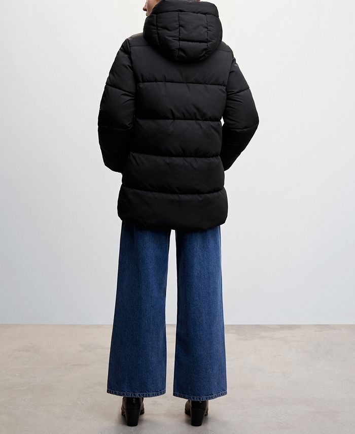 MANGO Women's Hood Quilted Coat Macy's