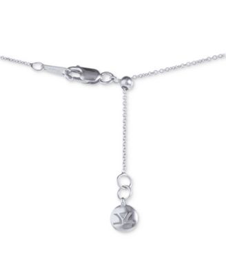 Denim Ombr&eacute; (7/8 ct. t.w.) & Nude Diamond (1/20 ct. t.w.) Flower Pendant Necklace in 14k White Gold, 18" + 2" extender