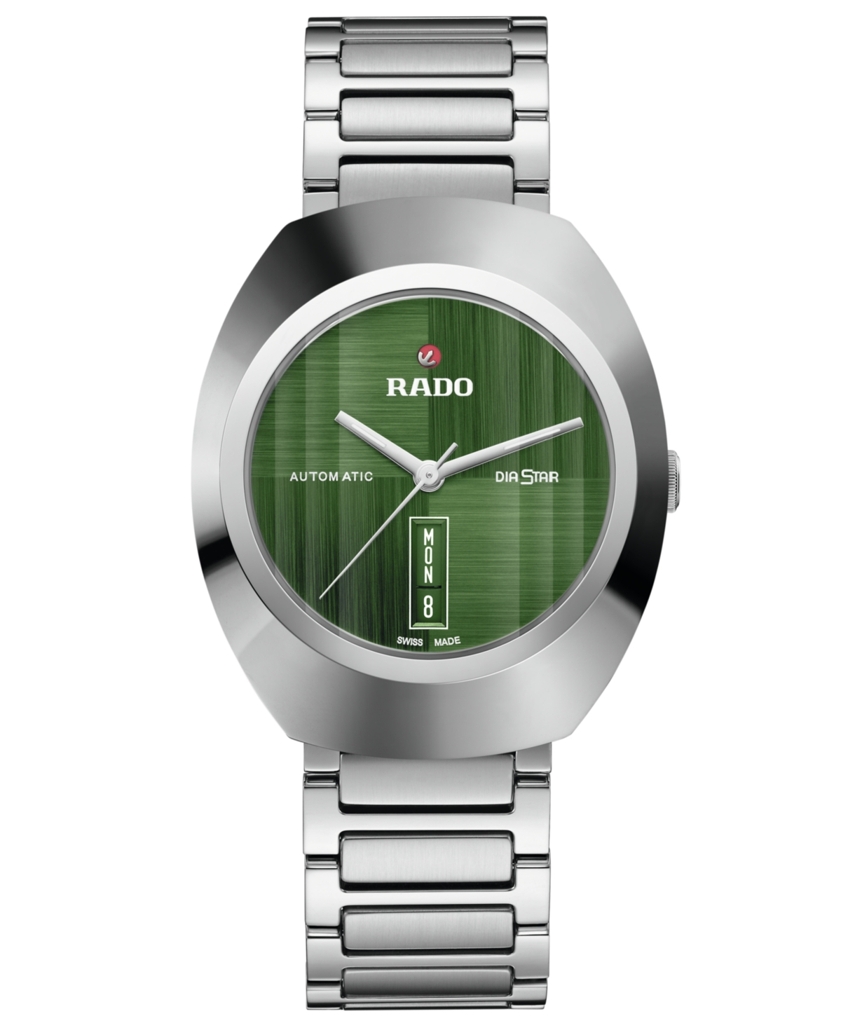 Rado Unisex Swiss Automatic Diastar Original Stainless Steel Bracelet Watch 38mm In Green