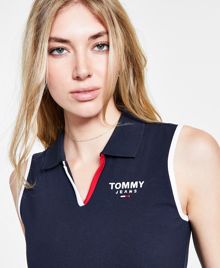 Tommy Jeans Women's Sleeveless JohnnyCollar Dress Macy's
