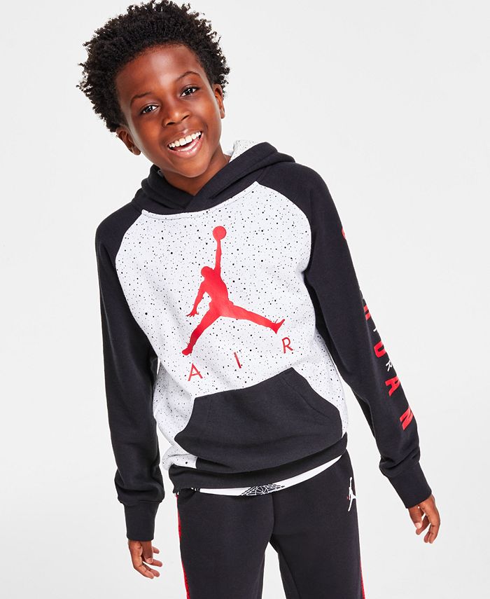 Jordan Big Boys Jumpman Air Speckle Printed Fleece Pullover Hoodie, Created  for Macy's - Macy's