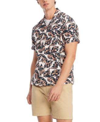 Tommy Hilfiger - Men's Lou Tropical Print Short Sleeve Button Front Camp Shirt