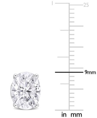 Moissanite Oval Stud Earrings (4 ct. t.w.) in Sterling Silver