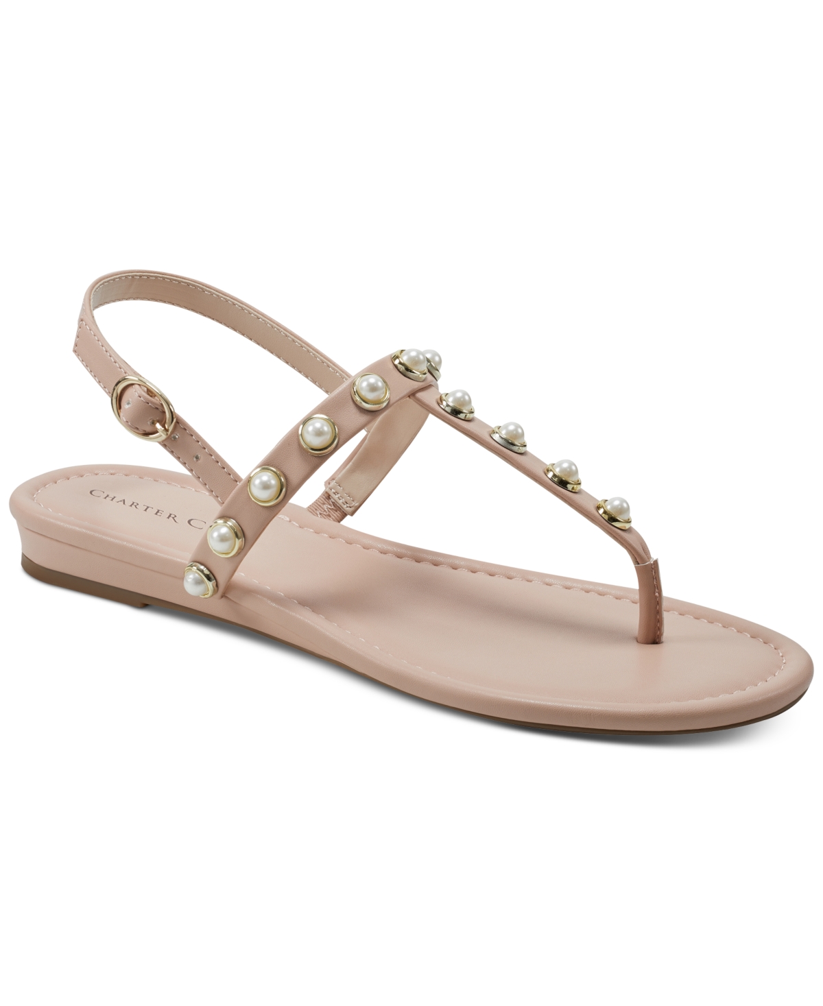 Charter Club Avita Embellished T Strap Slingback Sandals Created for Macy s Women s Shoes Smart Closet