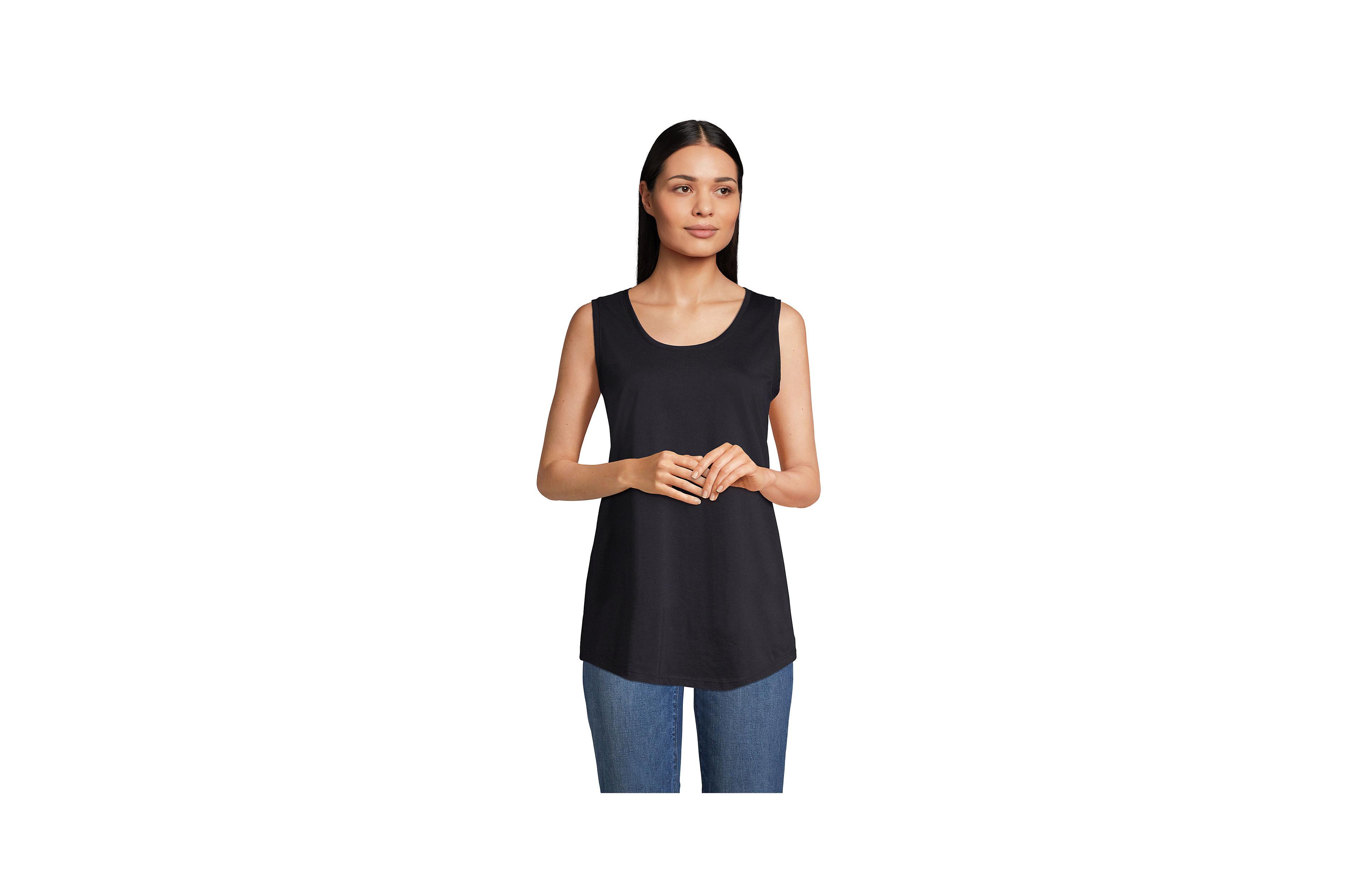 Lands' End Women's Supima Cotton Tunic Tank Top