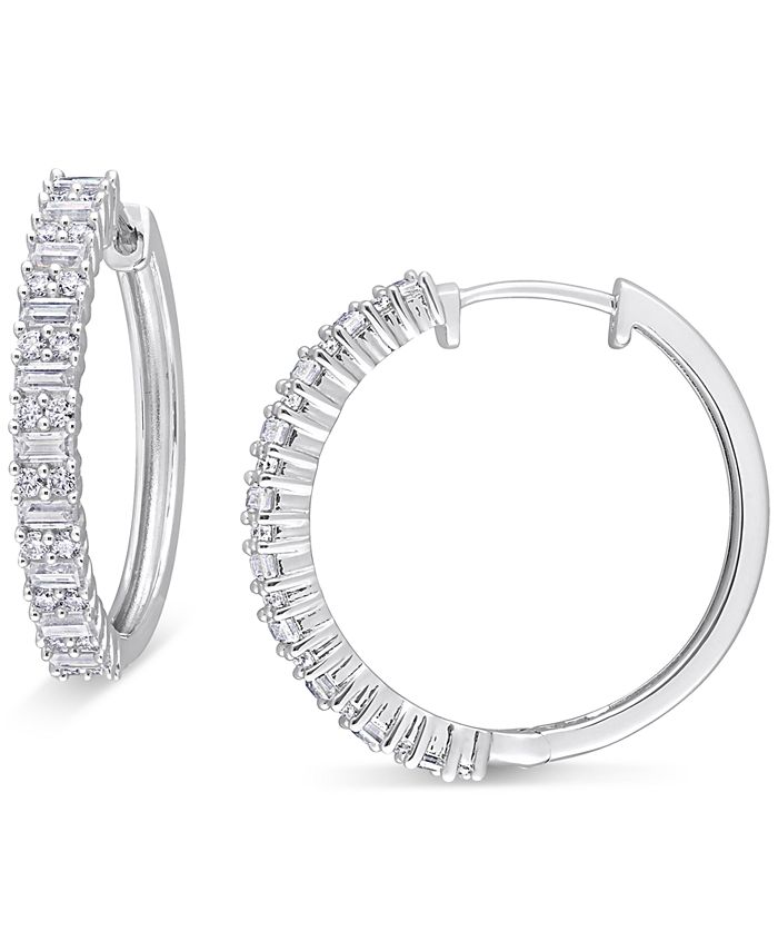 Macys hot sale moissanite earrings