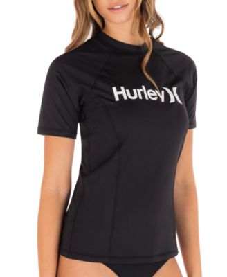 Hurley Herren Rashguard Kurzarm - UV Schutz Shirt Für Surf & Sport