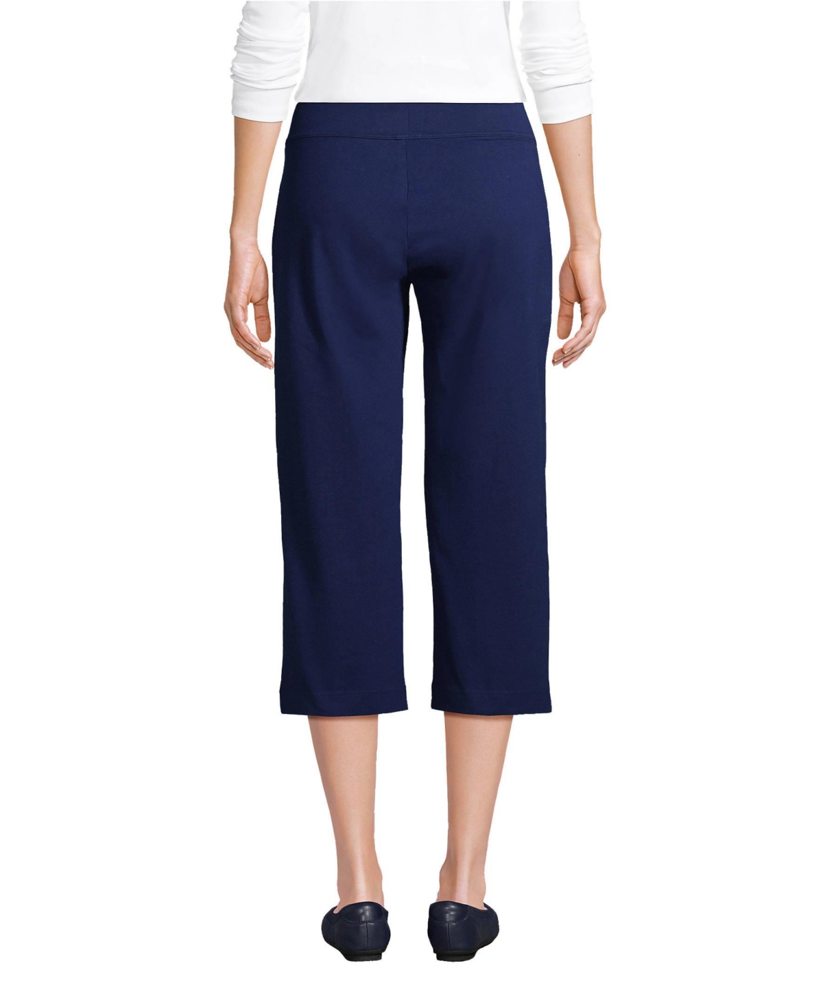 Lands' End Women's Tall Starfish Mid Rise Pull On Crop Pants