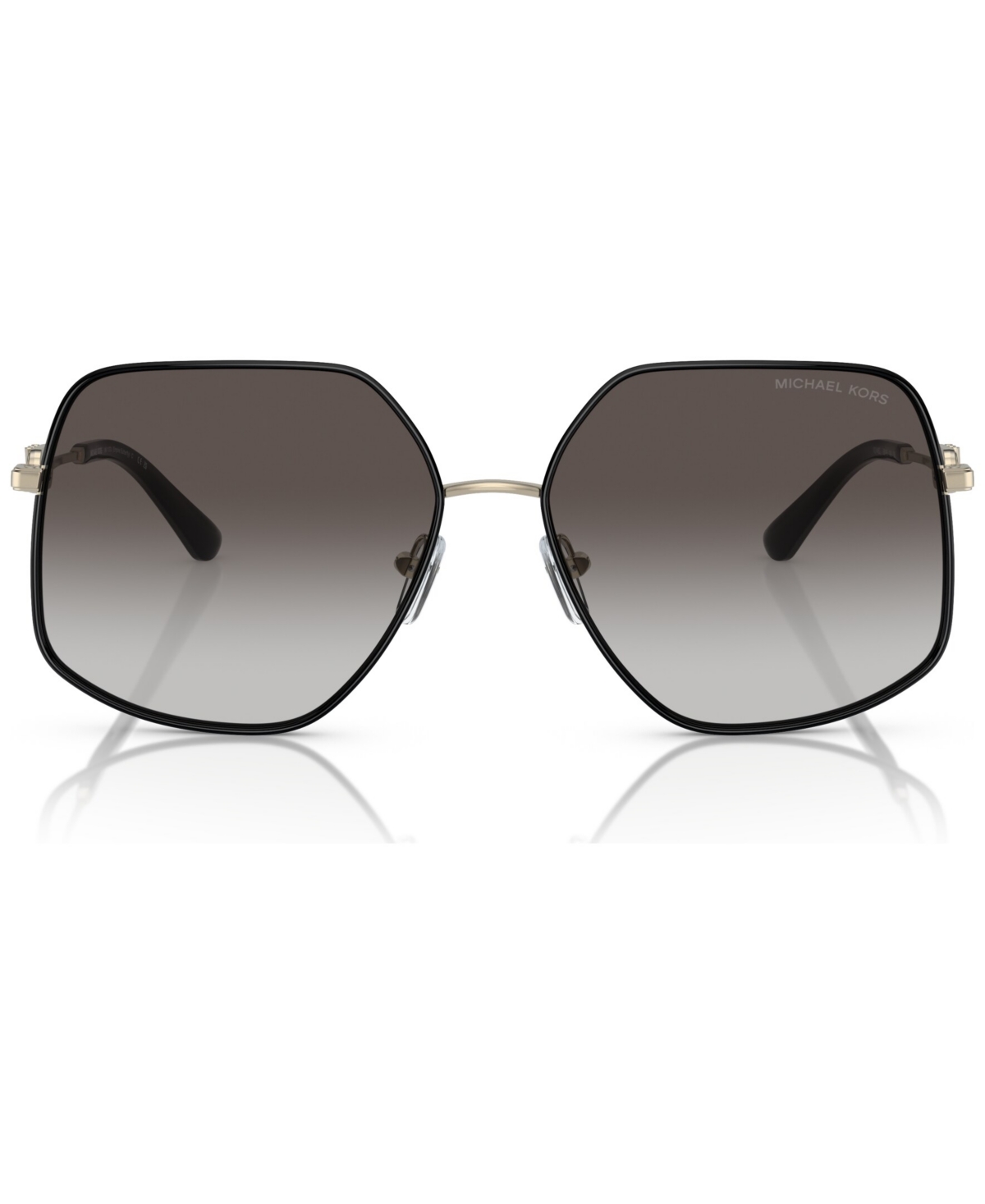 Shop Michael Kors Women's Sunglasses, Empire Butterfly In Light Gold-tone,black