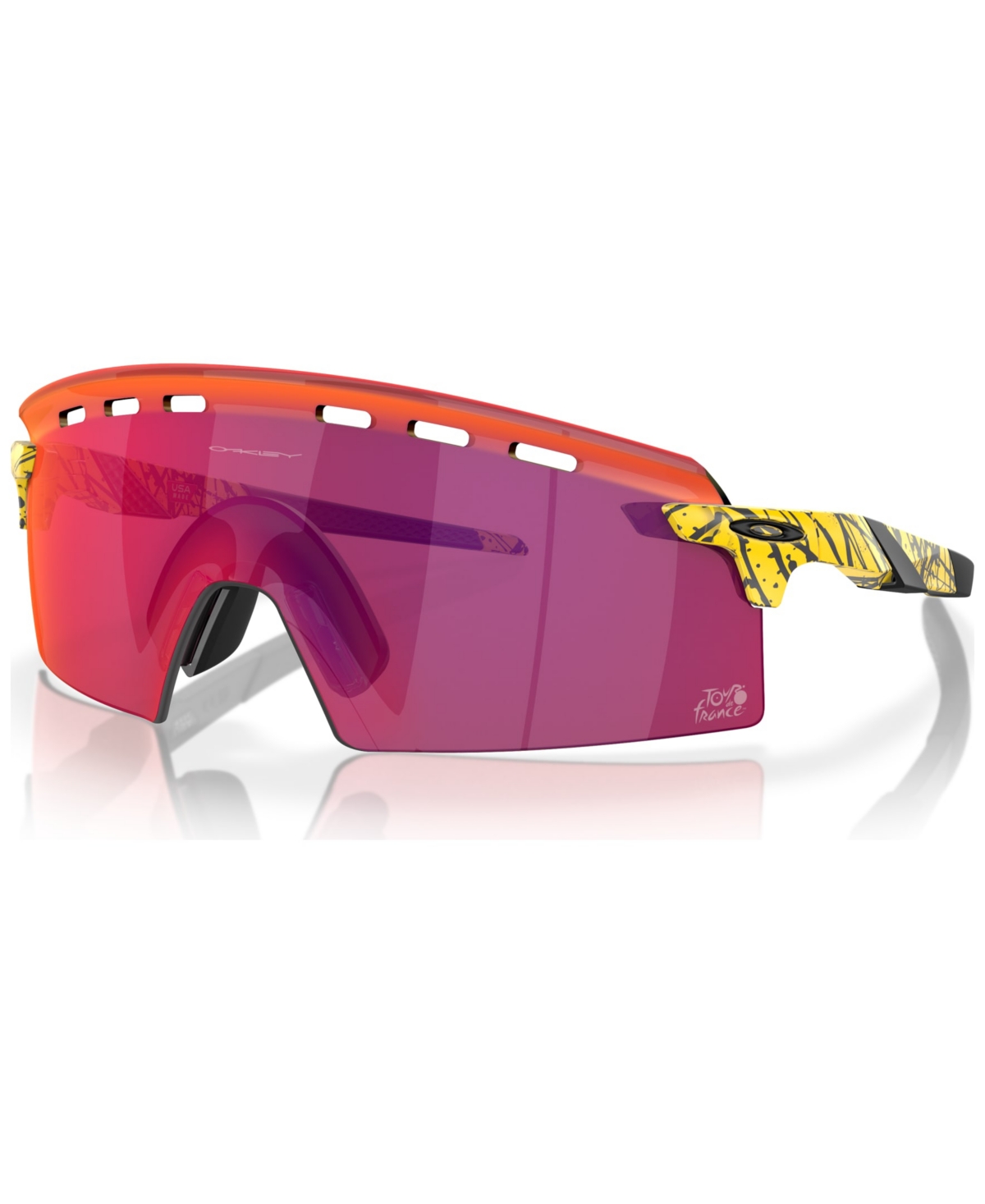 Oakley 2023 Tour De France™ Encoder Strike Vented Oversize-frame Sunglasses In Tdf Splatter