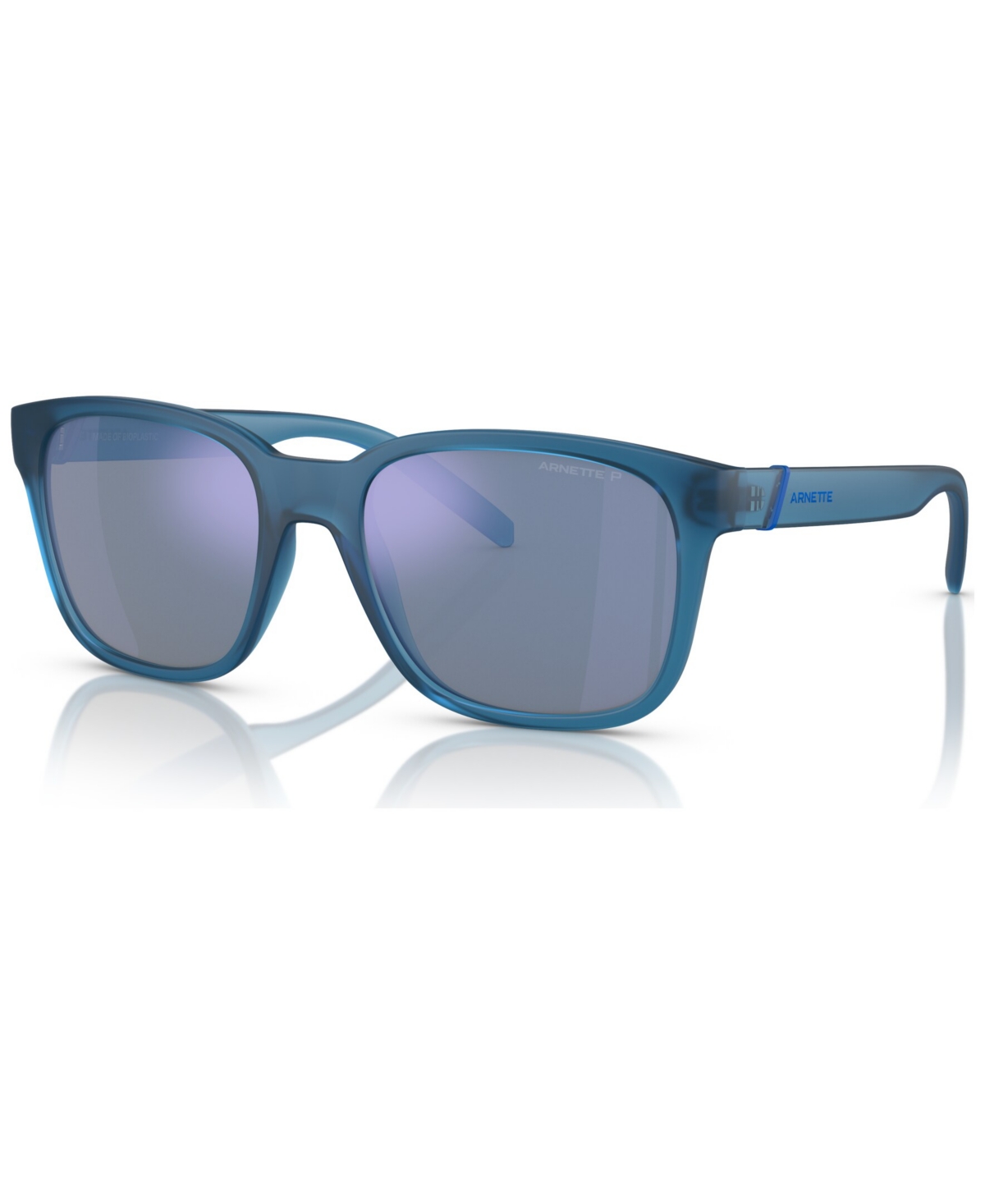 Shop Arnette Men's Polarized Sunglasses, Surry H In Matte Transparent Blue