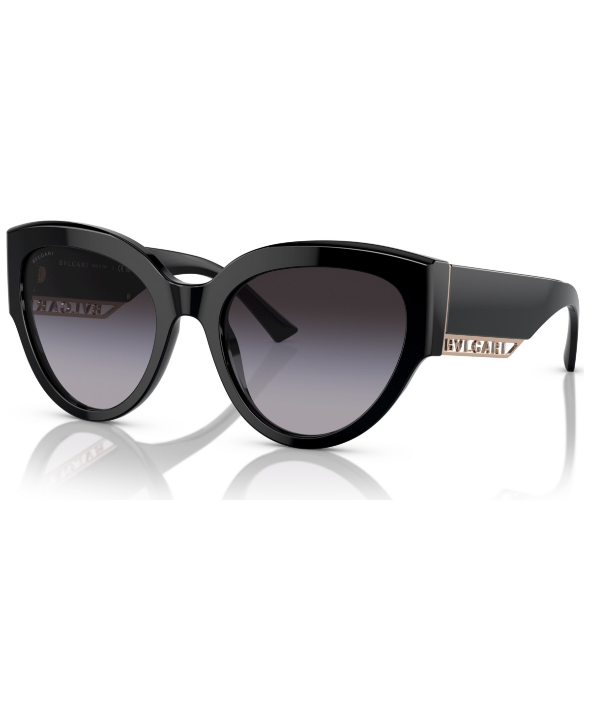 Bvlgari Women's Low Bridge Fit Sunglasses, Bv8258f In Black