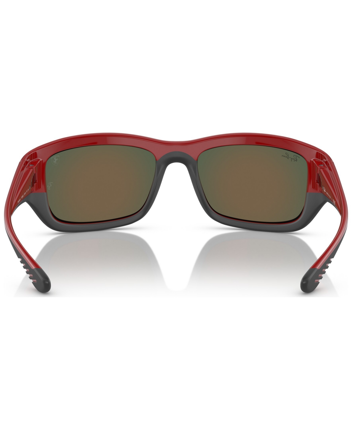 Ray Ban Sunglasses Male Rb4405m Scuderia Ferrari Collection - Red On Black Frame Orange Lenses 59-19 In Red On Black