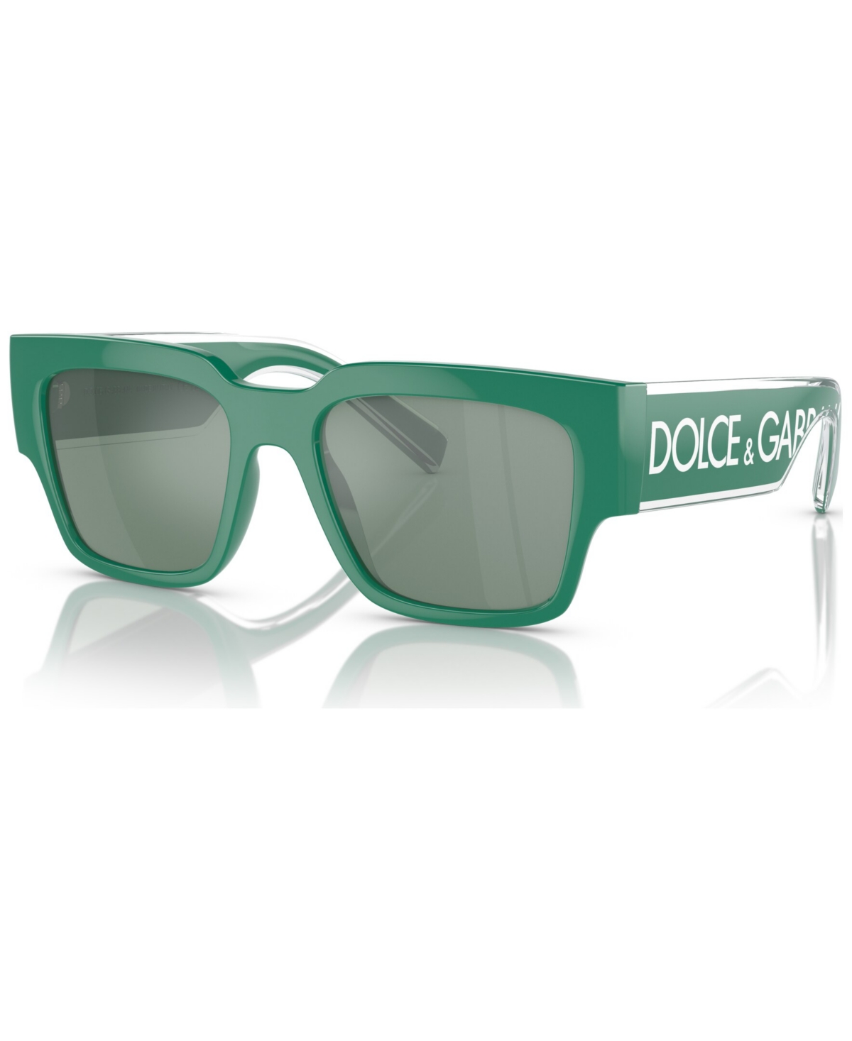Dolce & Gabbana Dolce&gabbana Man Sunglasses Dg6184 In Petrol Green Mirror Silver