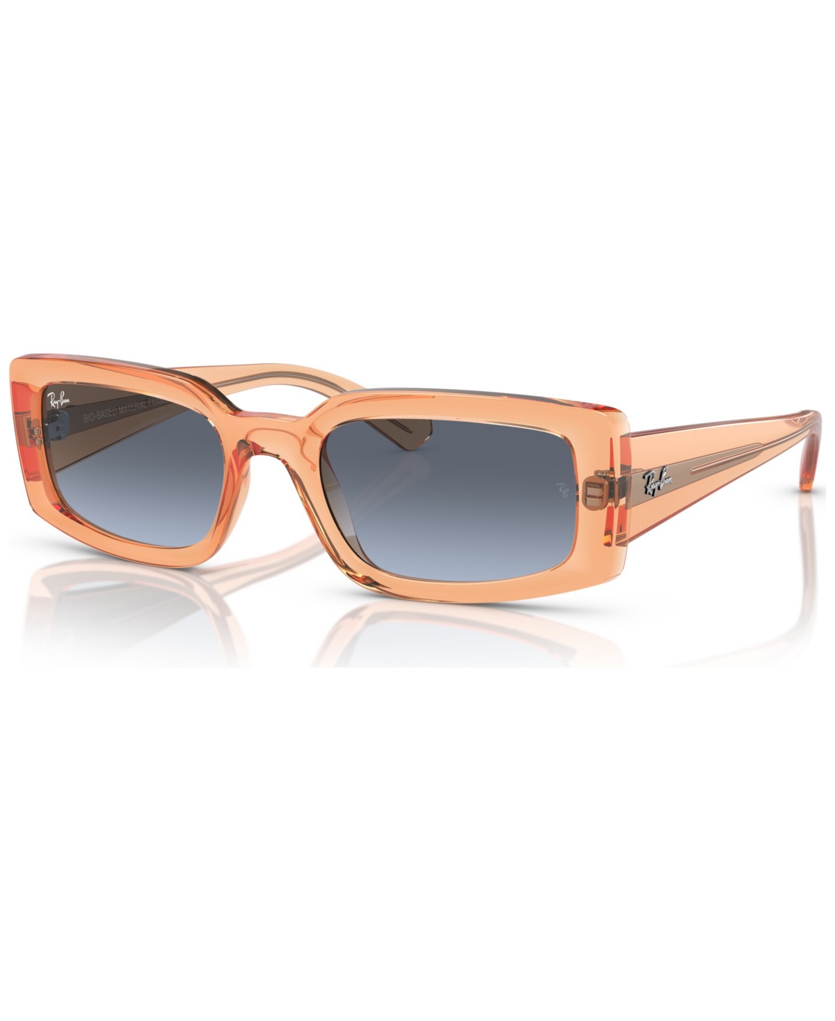 Shop Ray Ban Unisex Low Bridge Fit Sunglasses, Kiliane In Transparent Orange