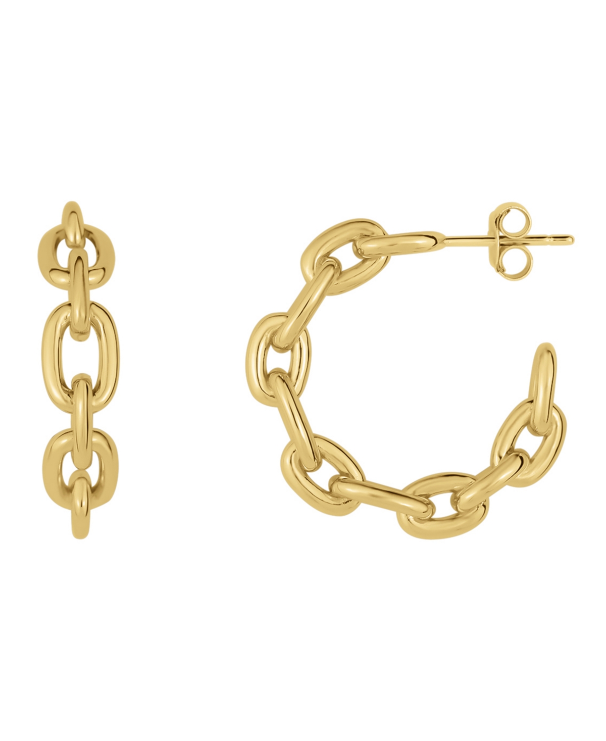 And Now This 18k Gold Plated Hoop Earring In K Gold Plated Over Brass