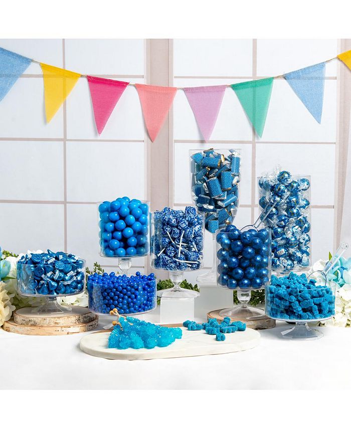 Blue candy shop table baby shower