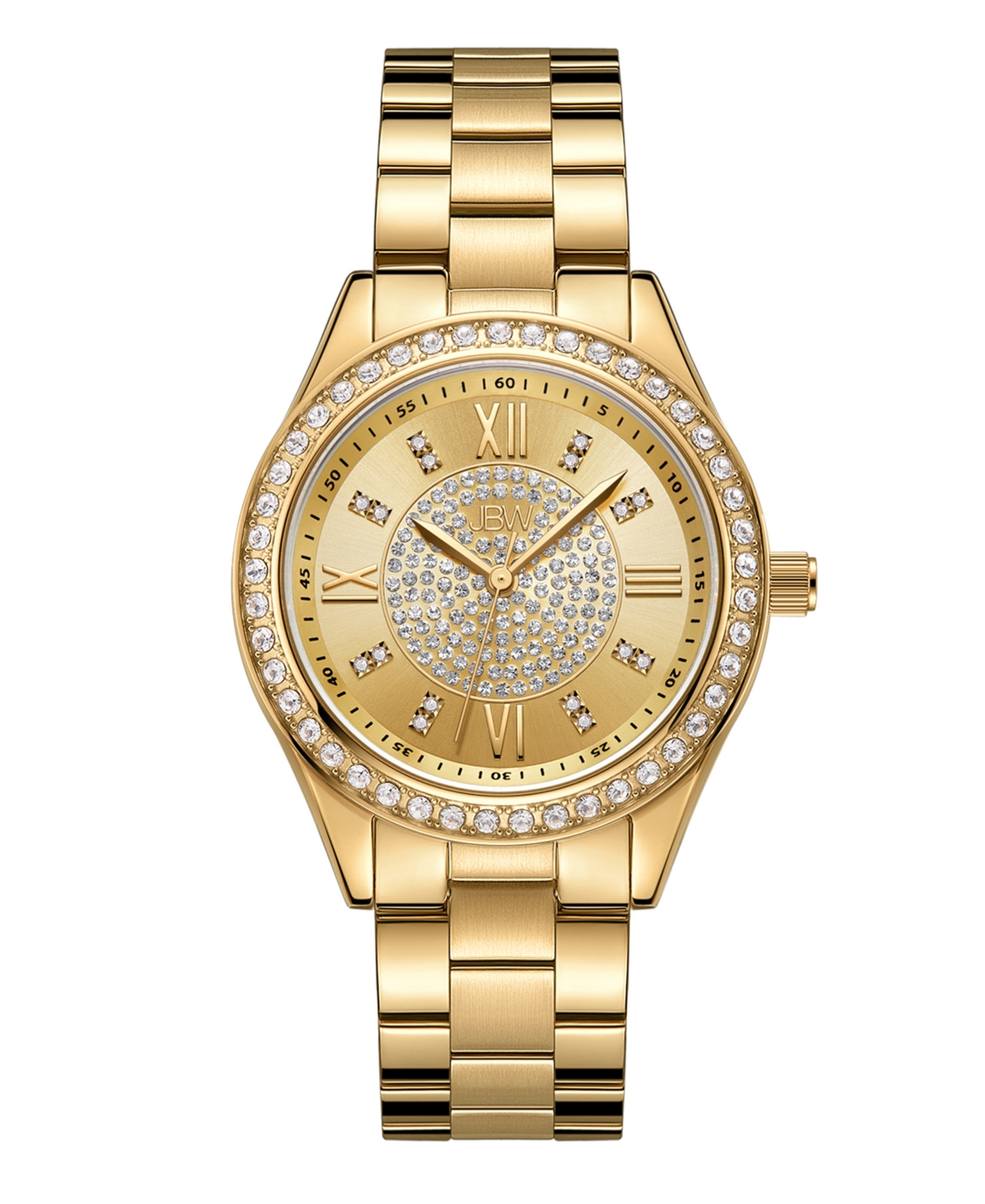 Shop Jbw Women's Mondrian 18k Gold-plated Stainless-steel Watch, 34mm