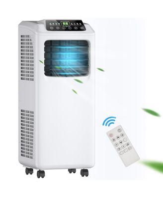 Costway 5,500 BTU Portable Air Conditioner Cools 250 Sq. Ft. with Dehumidifier in White